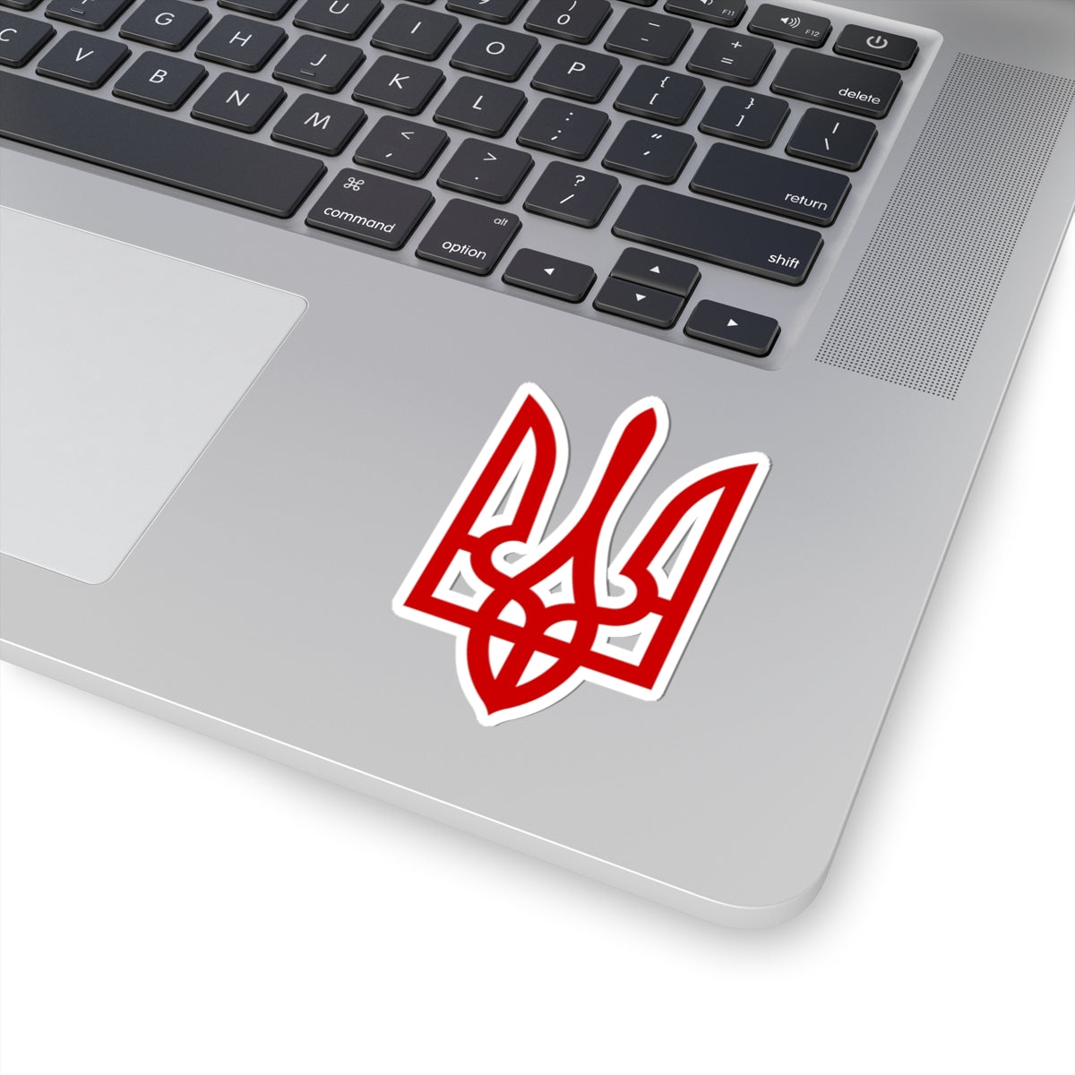 Tryzub (Red) - 3" x 3" Kiss-Cut Sticker