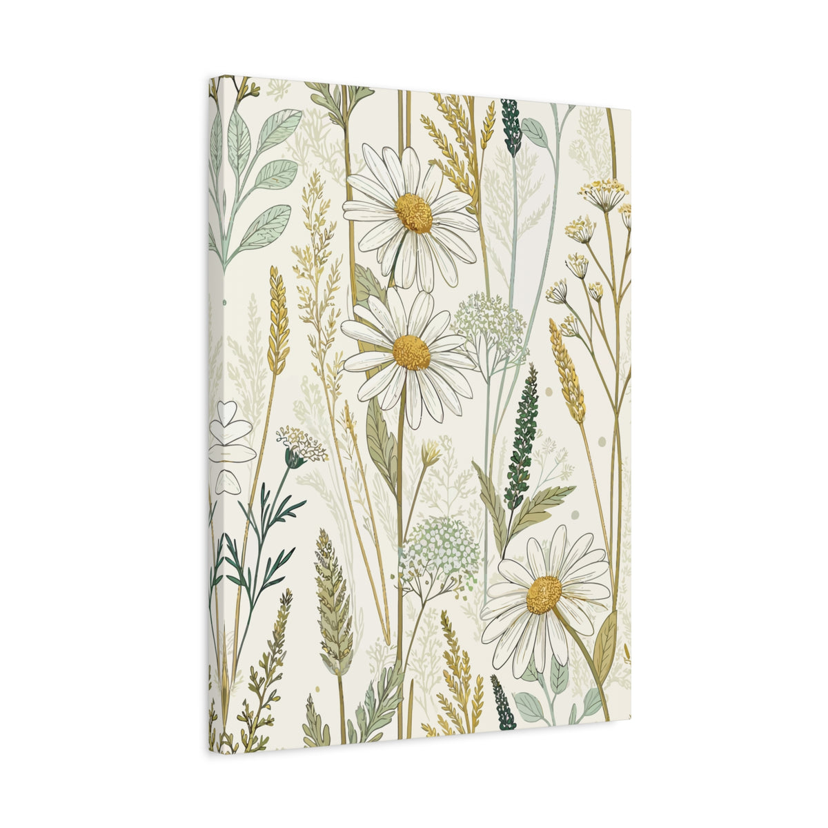 Wildflowers Pattern 061 - 18 in x 24 in Matte Canvas, Stretched, 1.25 in