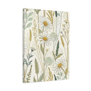 Wildflowers Pattern 061 - 18 in x 24 in Matte Canvas, Stretched, 1.25 in