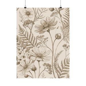 Wildflowers Pattern 091 - 18 in x 24 in Matte Poster