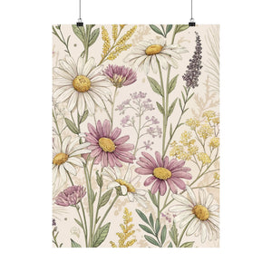 Wildflowers Pattern 045 - 18 in x 24 in Matte Poster