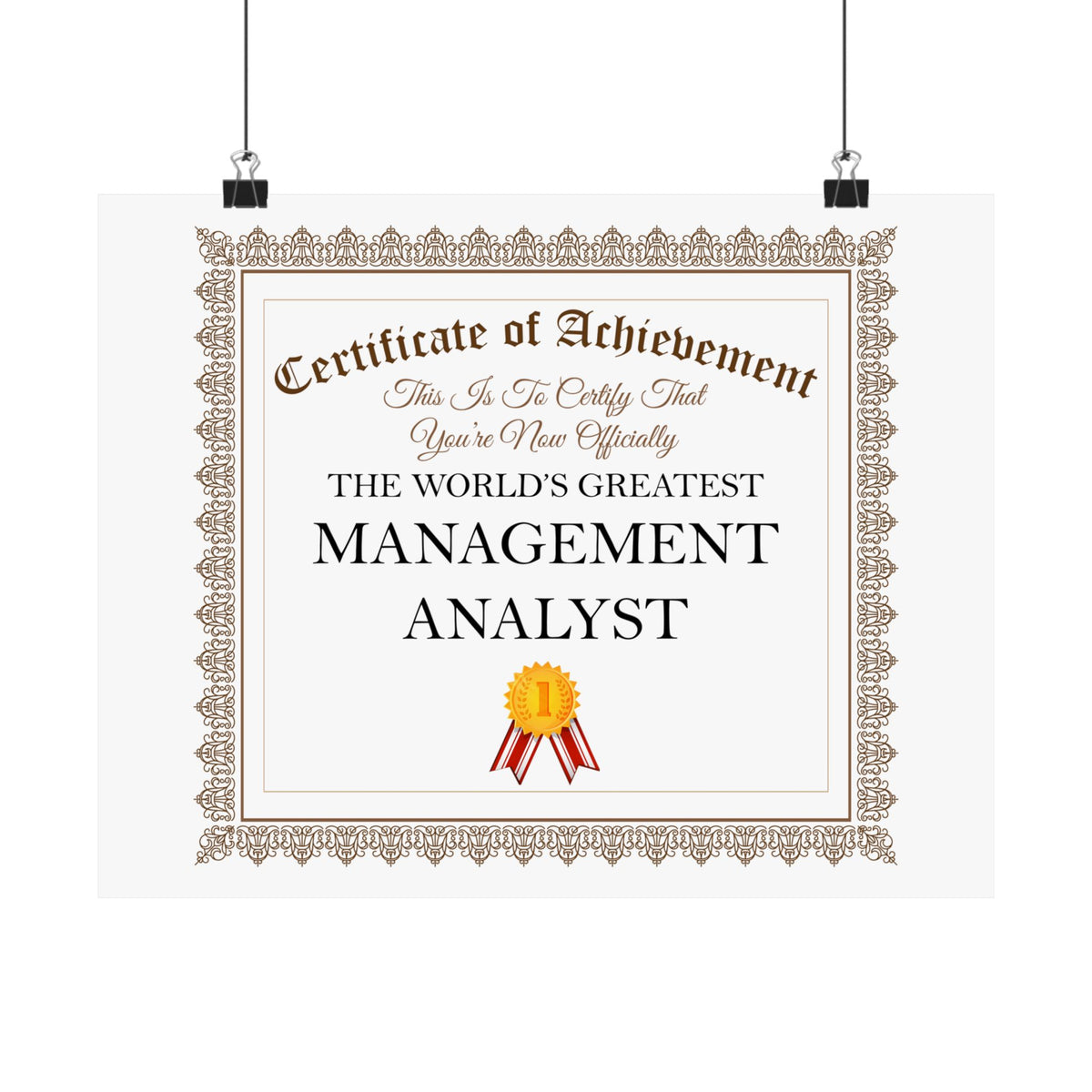 World's Greatest Management Analyst - 14 in x 11 in Matte Poster