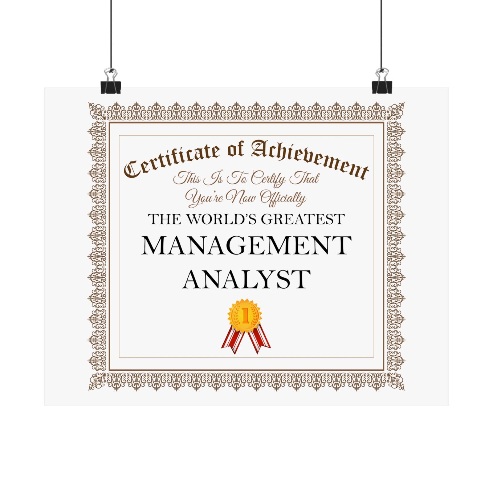 World's Greatest Management Analyst - 14 in x 11 in Matte Poster