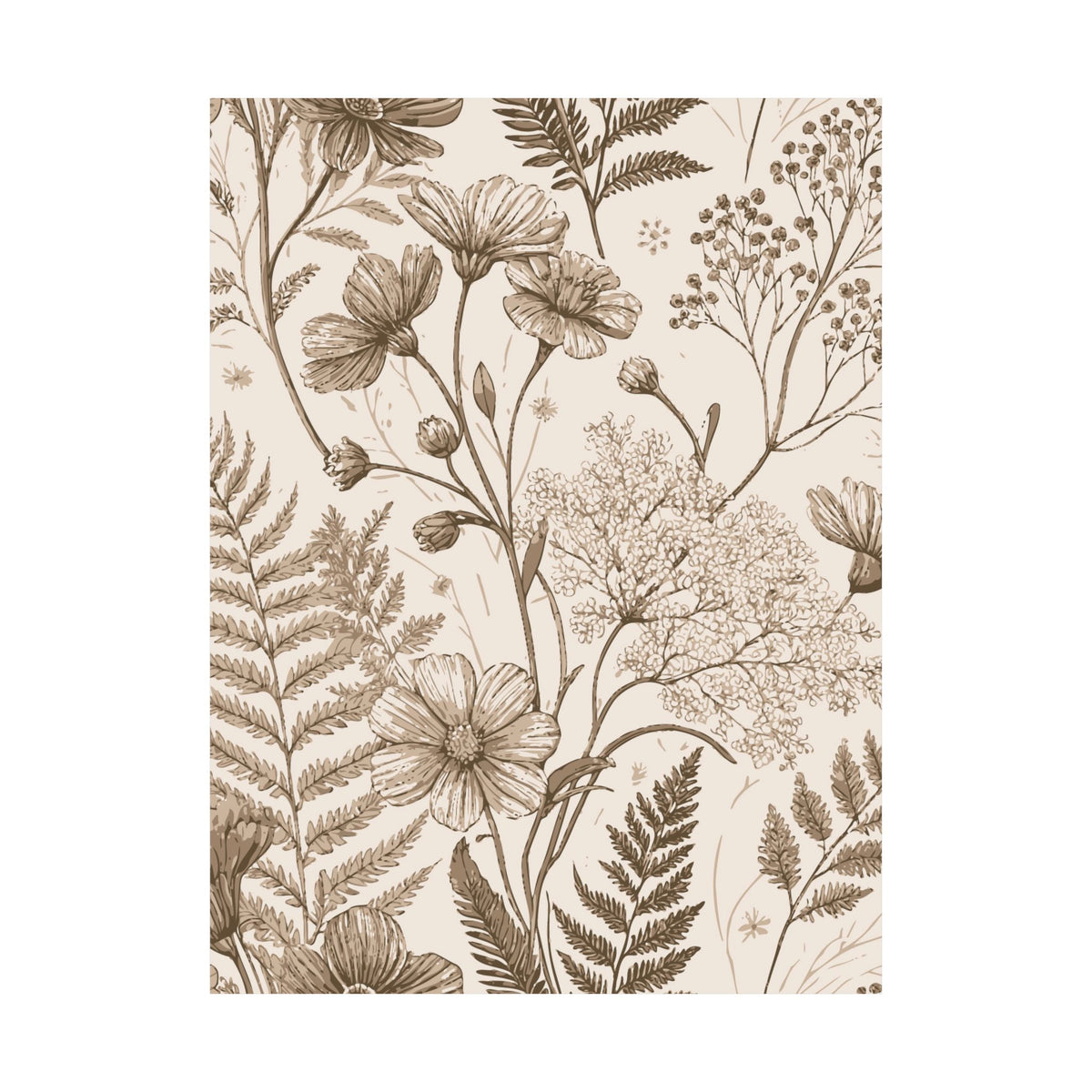 Wildflowers Pattern 116 - 18 in x 24 in Matte Poster