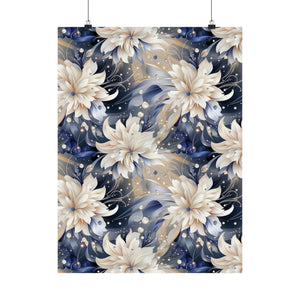 Nocturnal Bloom Pattern 003 - 18 in x 24 in Matte Poster