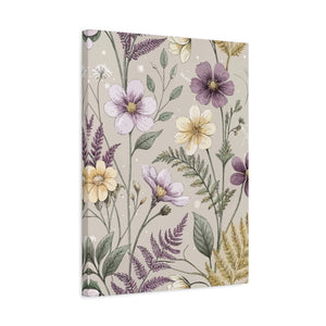 Wildflowers Pattern 088 - 18 in x 24 in Matte Canvas, Stretched, 1.25 in