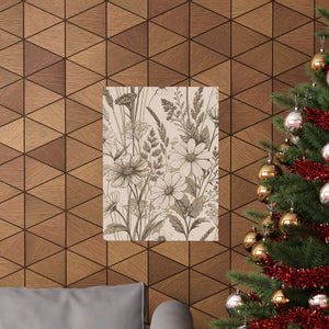Wildflowers Pattern 103 - 18 in x 24 in Matte Poster