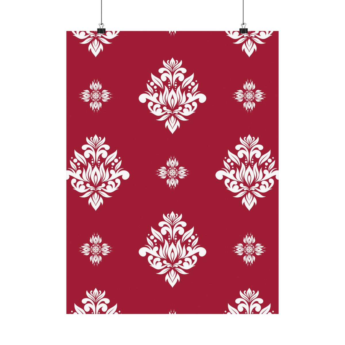 Damask Pattern 004 - 18 in x 24 in Matte Poster