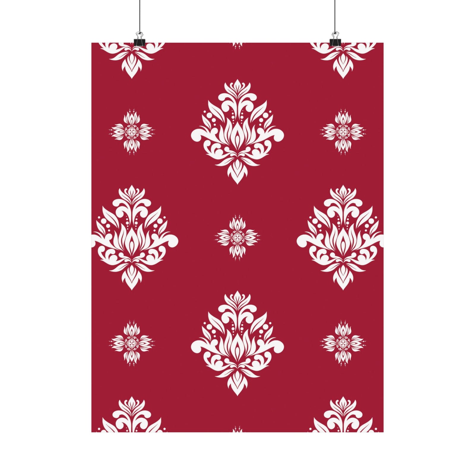 Damask Pattern 004 - 18 in x 24 in Matte Poster