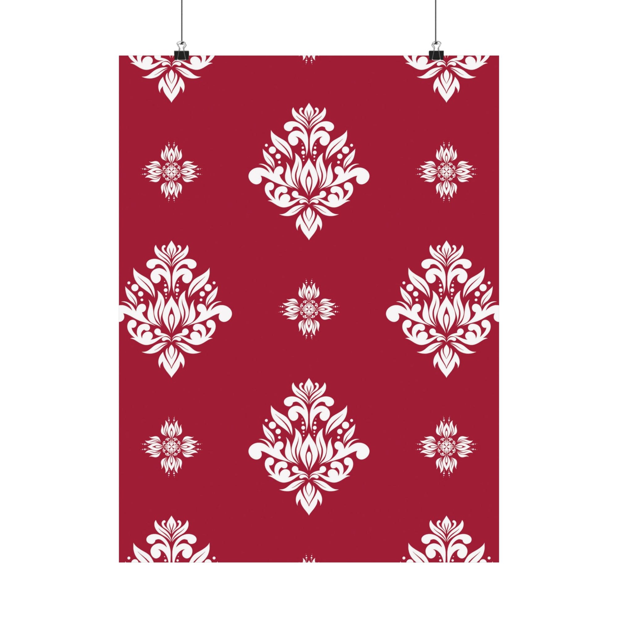 Damask Pattern 004 - 18 in x 24 in Matte Poster