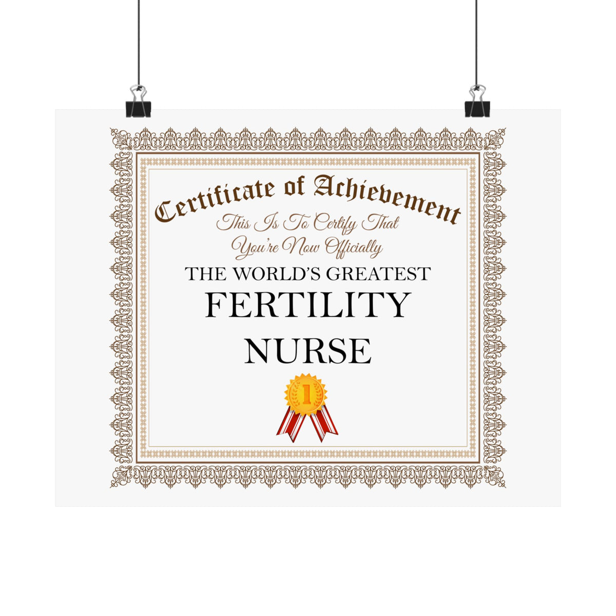 World's Greatest Fertility Nurse - 14 in x 11 in Matte Poster