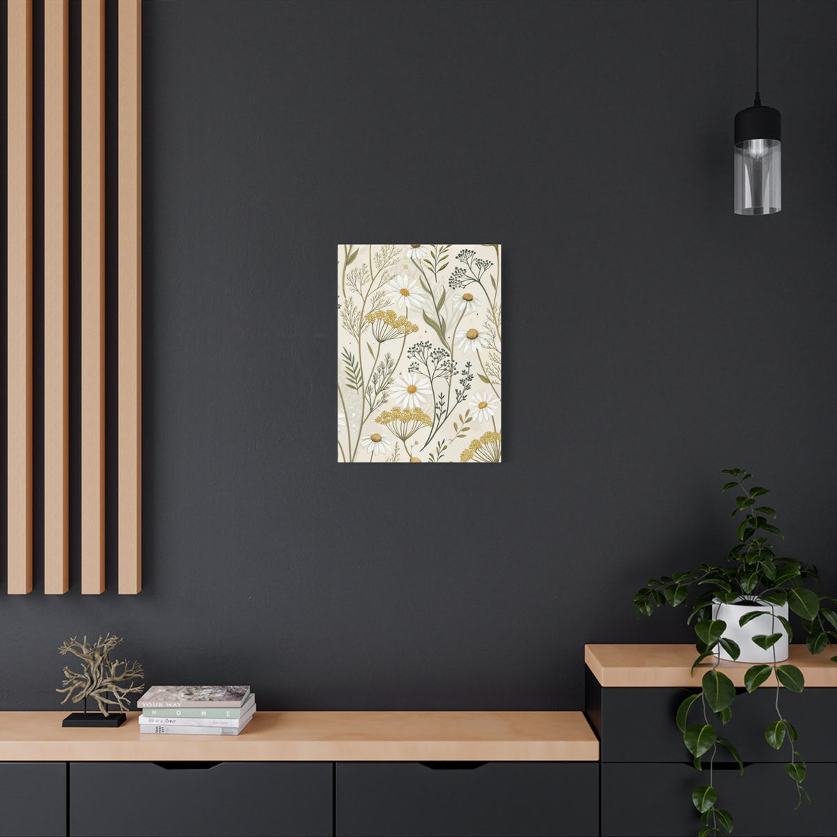 Wildflowers Pattern 058 - 18 in x 24 in Matte Canvas, Stretched, 1.25 in