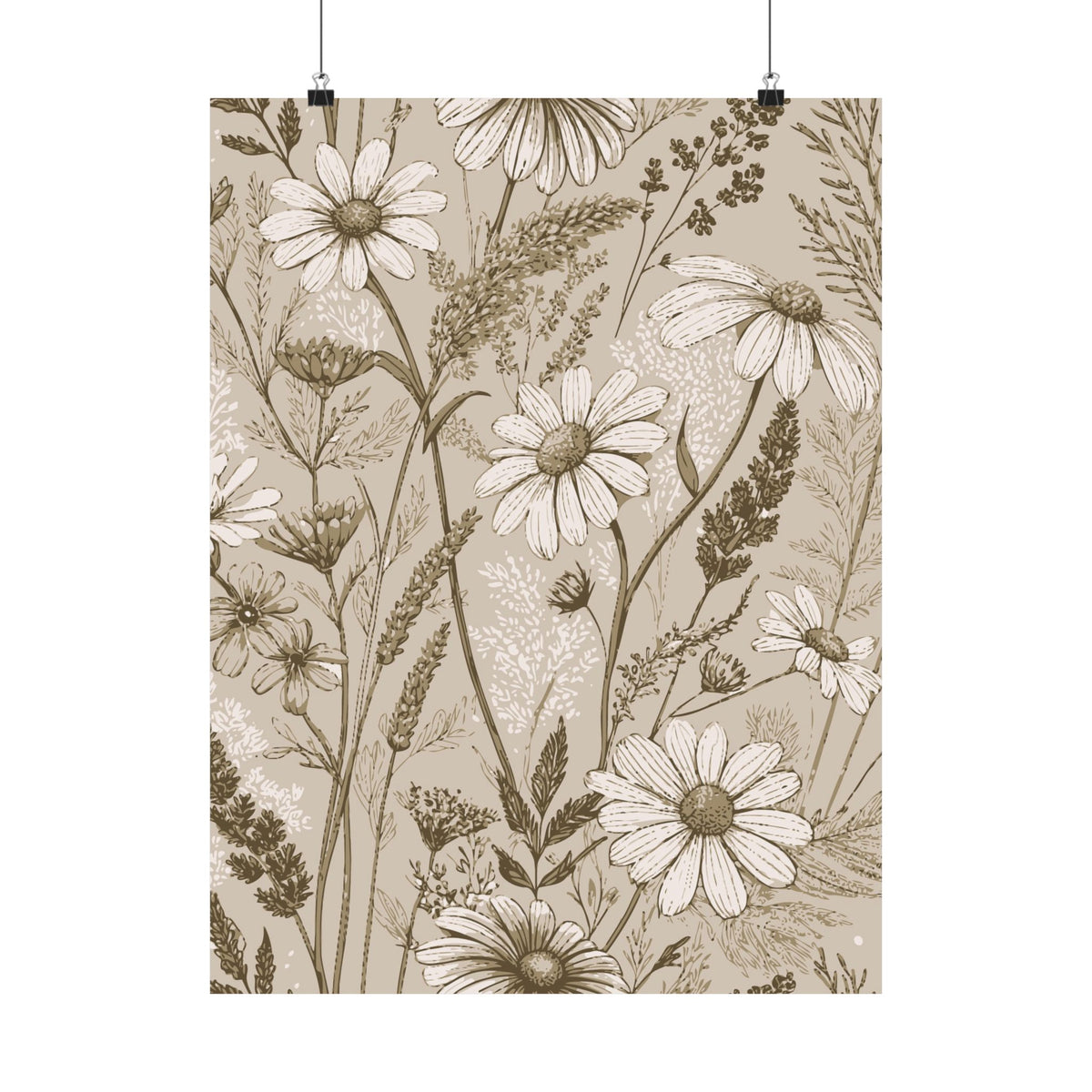 Wildflowers Pattern 104 - 18 in x 24 in Matte Poster