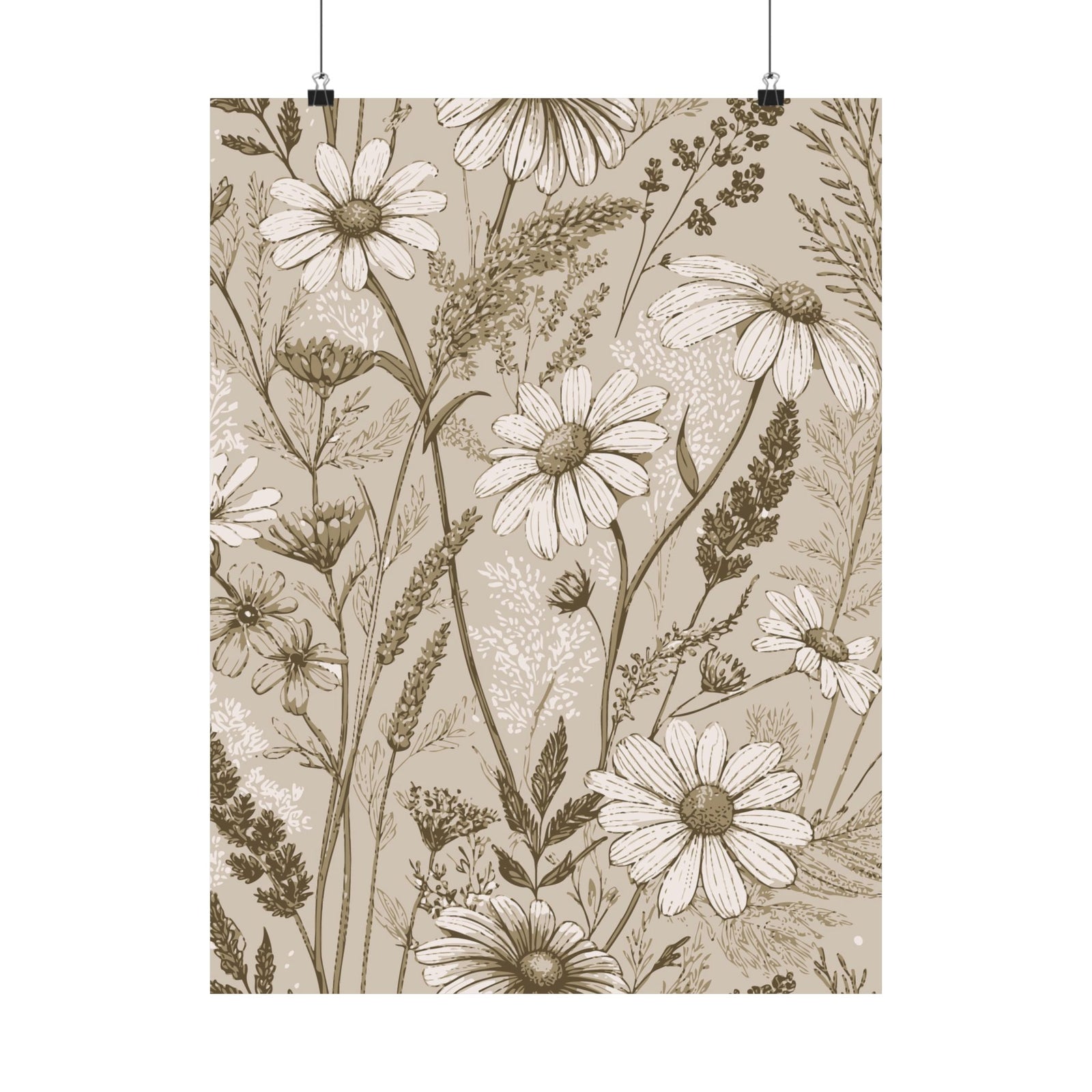Wildflowers Pattern 104 - 18 in x 24 in Matte Poster