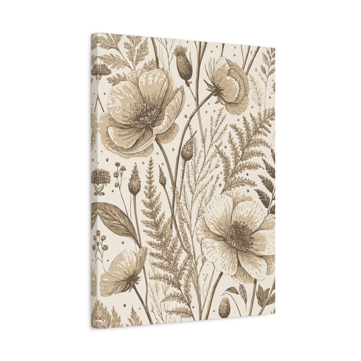 Wildflowers Pattern 099 - 18 in x 24 in Matte Canvas, Stretched, 1.25 in