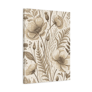 Wildflowers Pattern 099 - 18 in x 24 in Matte Canvas, Stretched, 1.25 in