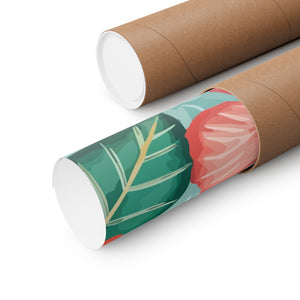 Folk Floral Pattern, Hawaiian Inspired 01 - 18 in x 24 in Matte Poster