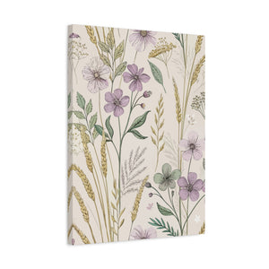 Wildflowers Pattern 059 - 18 in x 24 in Matte Canvas, Stretched, 1.25 in