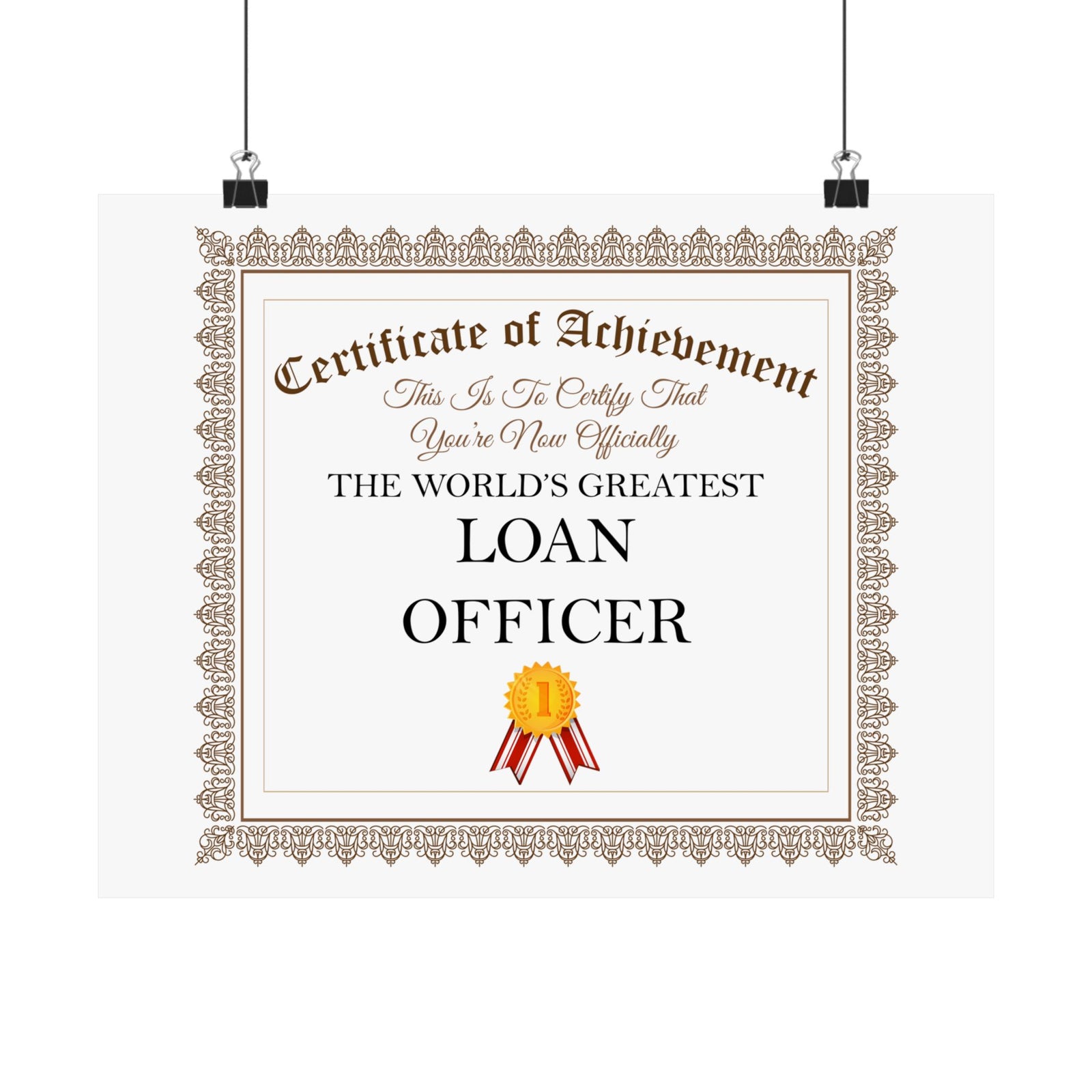 World's Greatest Loan Officer - 14 in x 11 in Matte Poster