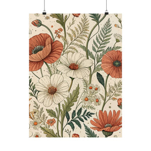 Wildflowers Pattern 017 - 18 in x 24 in Matte Poster