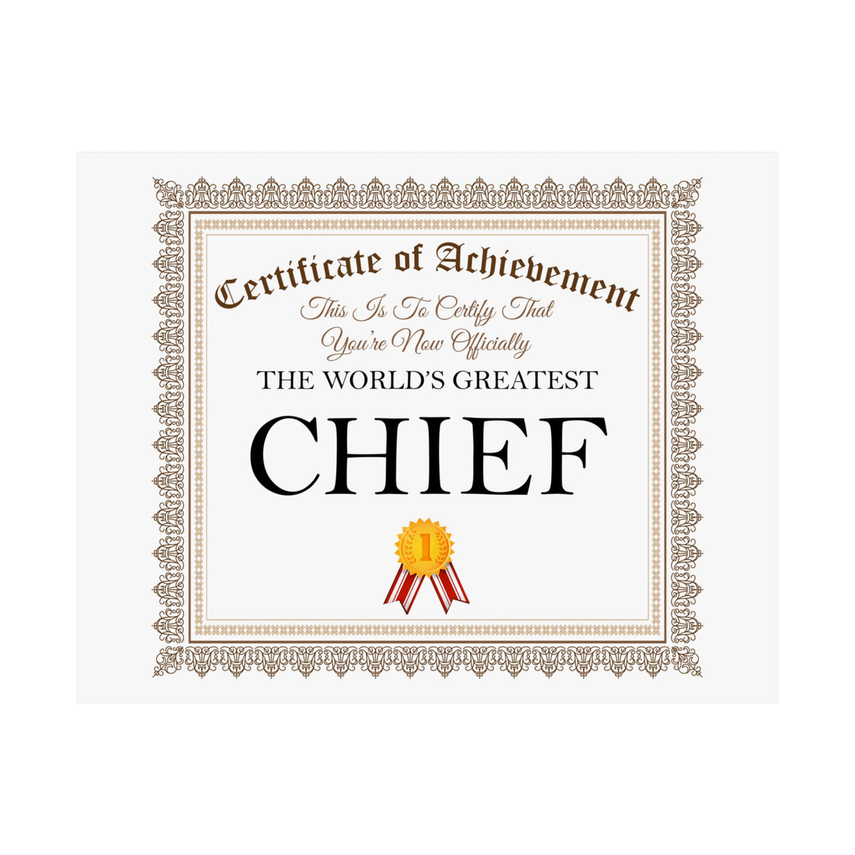 World's Greatest Chief - 14 in x 11 in Matte Poster