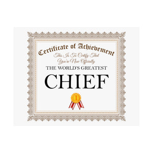 World's Greatest Chief - 14 in x 11 in Matte Poster