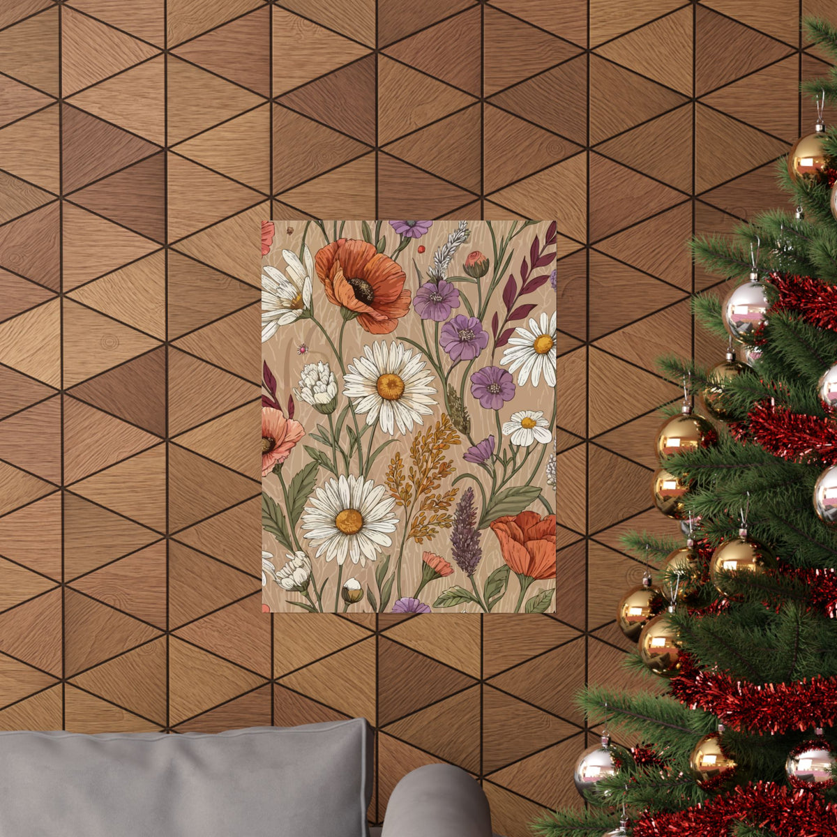 Wildflowers Pattern 095 - 18 in x 24 in Matte Poster