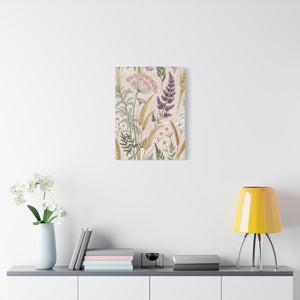Wildflowers Pattern 145 - 18 in x 24 in Matte Canvas, Stretched, 1.25 in
