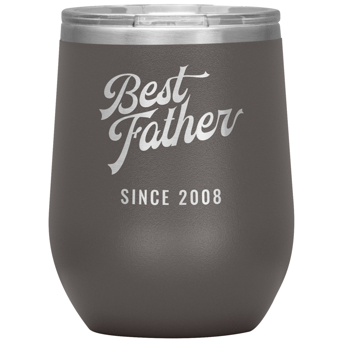Best Father Since 2008 - 12oz Insulated Wine Tumbler