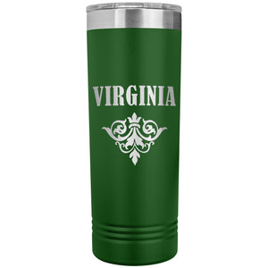 Virginia v01 - 22oz Insulated Skinny Tumbler