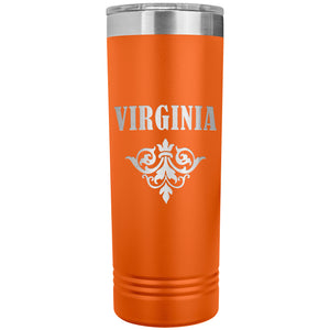 Virginia v01 - 22oz Insulated Skinny Tumbler