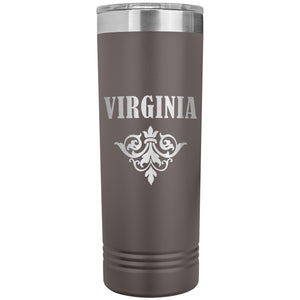 Virginia v01 - 22oz Insulated Skinny Tumbler