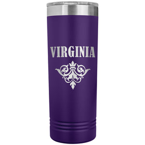 Virginia v01 - 22oz Insulated Skinny Tumbler