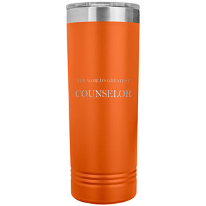 World's Greatest Counselor v2 - 22oz Insulated Skinny Tumbler