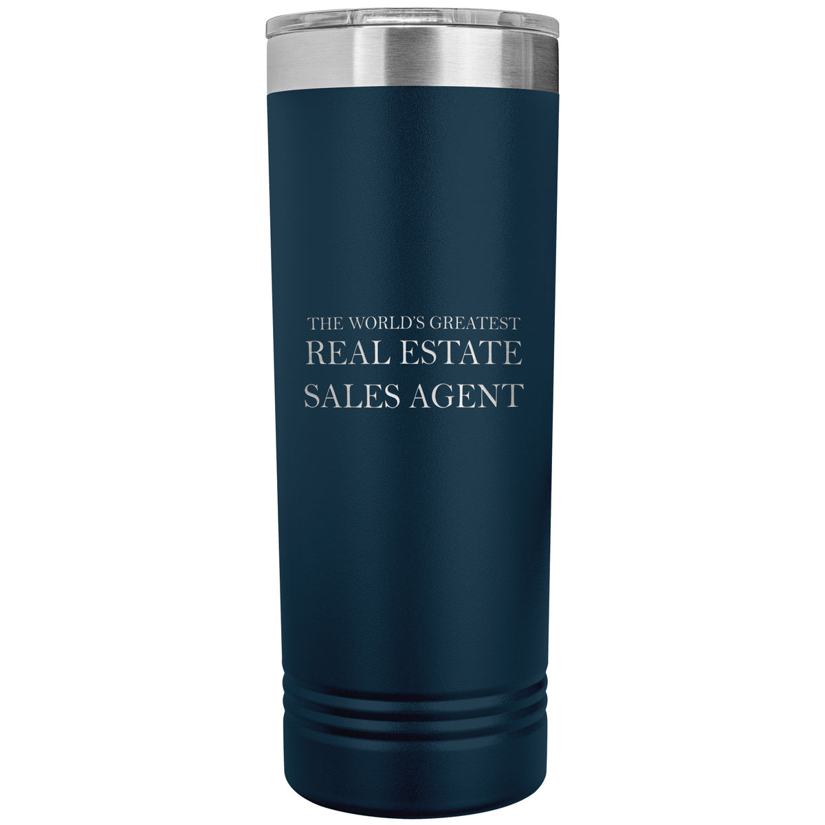 World's Greatest Real Estate Sales Agent v2 - 22oz Insulated Skinny Tumbler