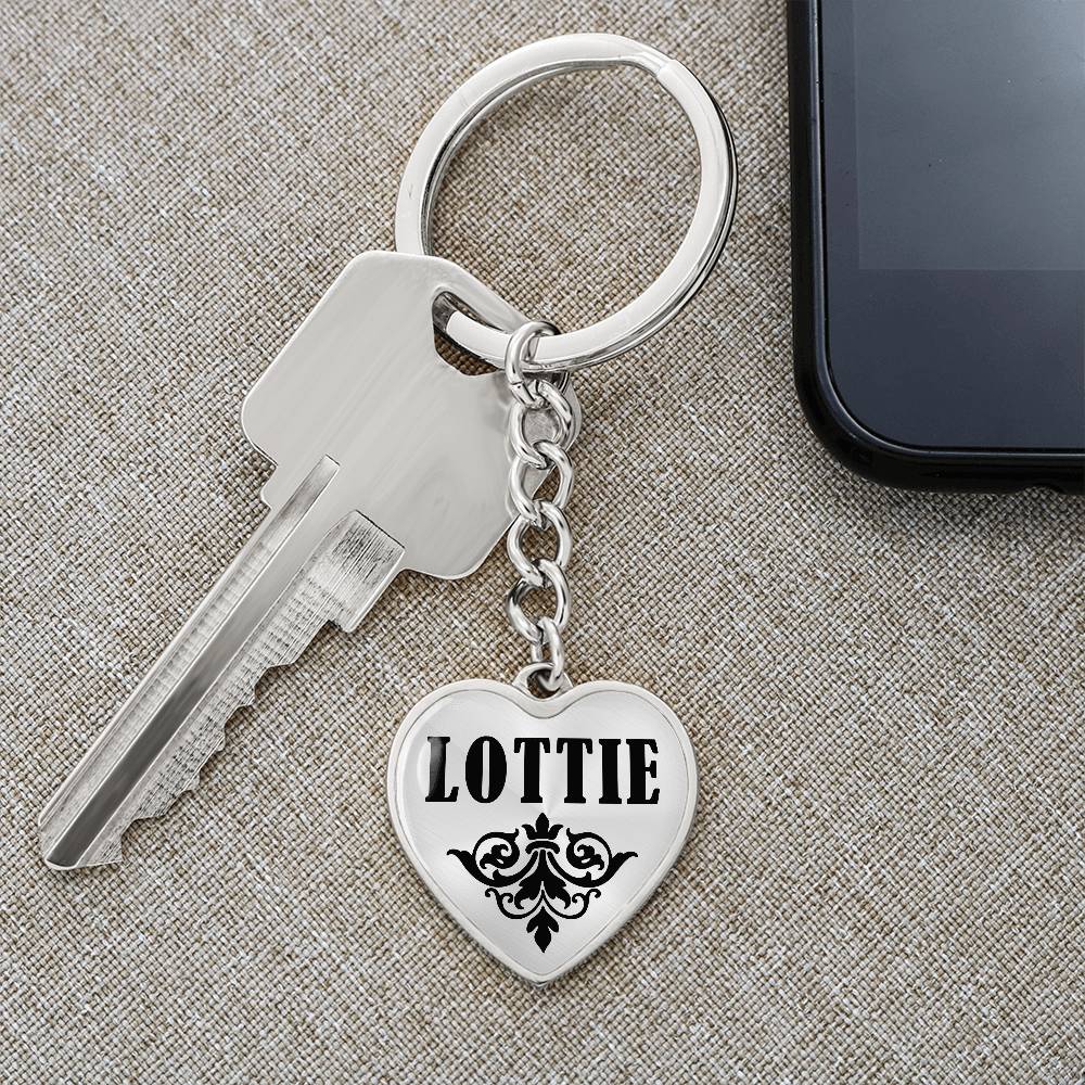 Lottie v01 - Heart Pendant Luxury Keychain