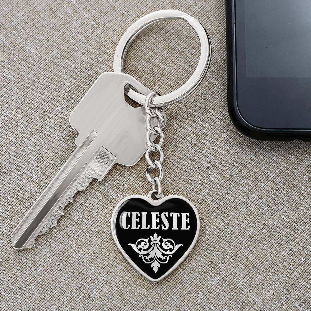 Celeste v02 - Heart Pendant Luxury Keychain