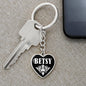 Betsy v03 - Heart Pendant Luxury Keychain