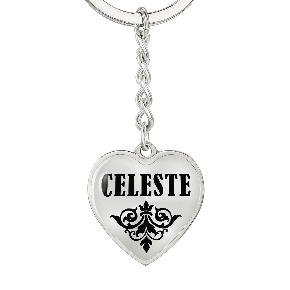 Celeste v01 - Heart Pendant Luxury Keychain