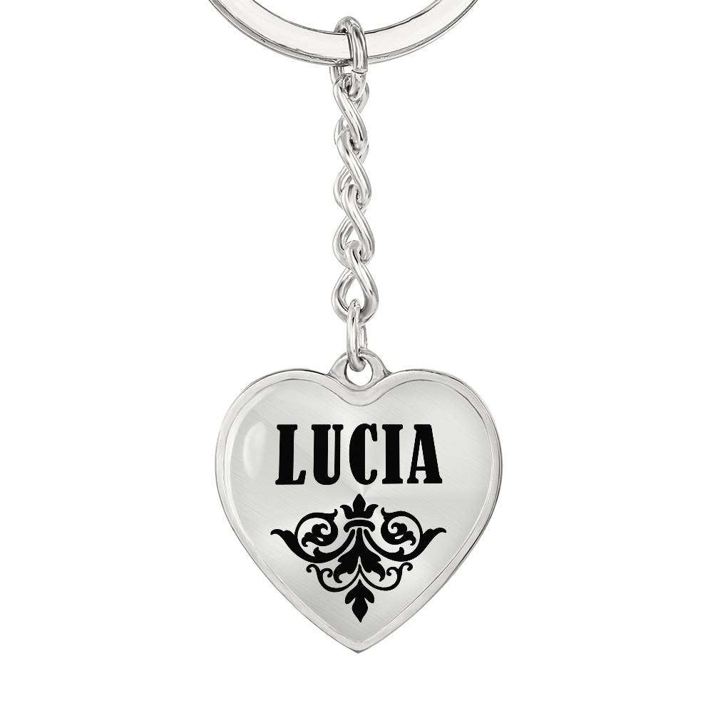 Lucia v01 - Heart Pendant Luxury Keychain
