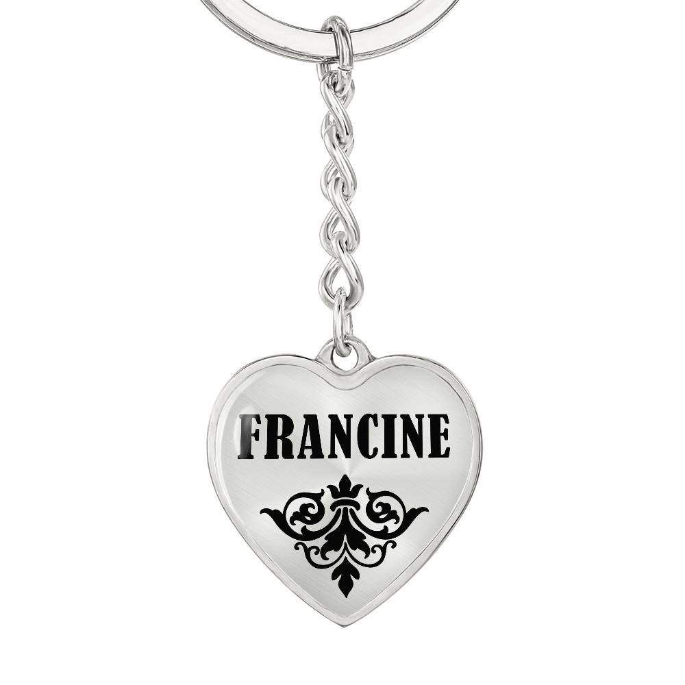 Francine v01 - Heart Pendant Luxury Keychain