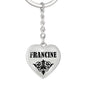 Francine v01 - Heart Pendant Luxury Keychain