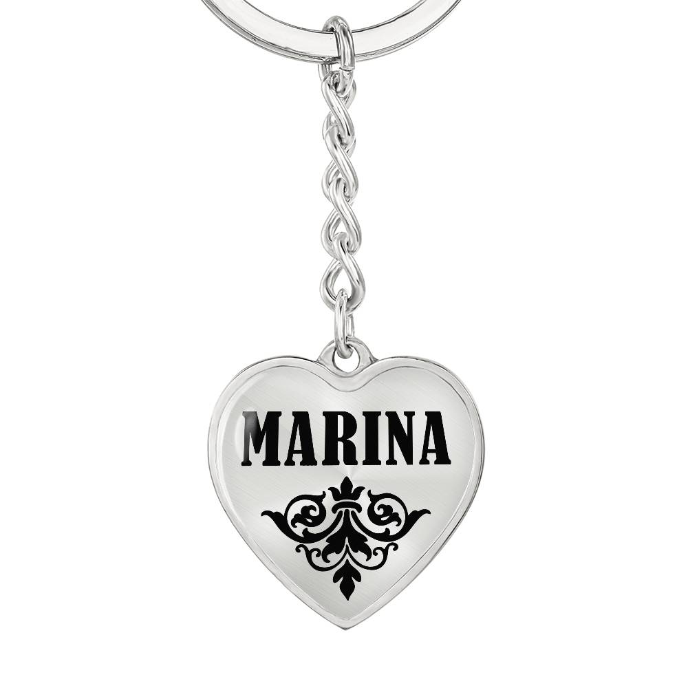 Marina v01 - Heart Pendant Luxury Keychain