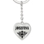 Josefina v01 - Heart Pendant Luxury Keychain