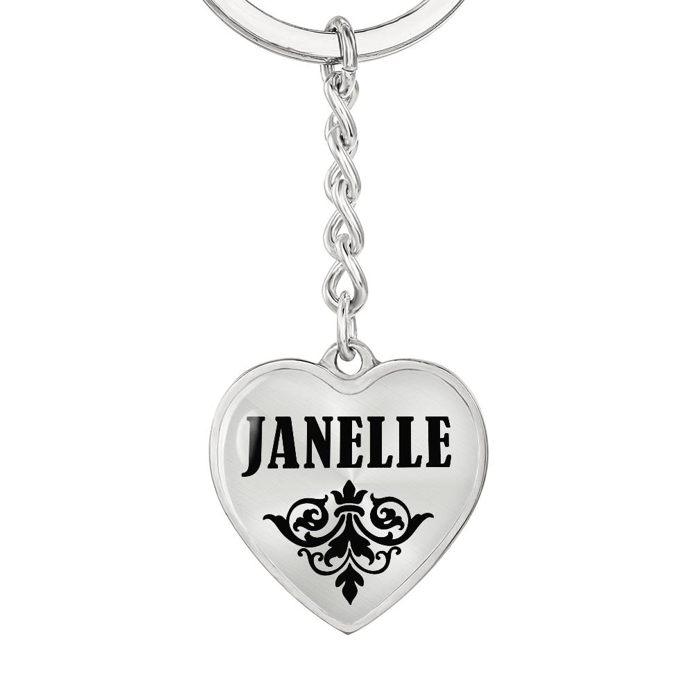 Janelle v01 - Heart Pendant Luxury Keychain