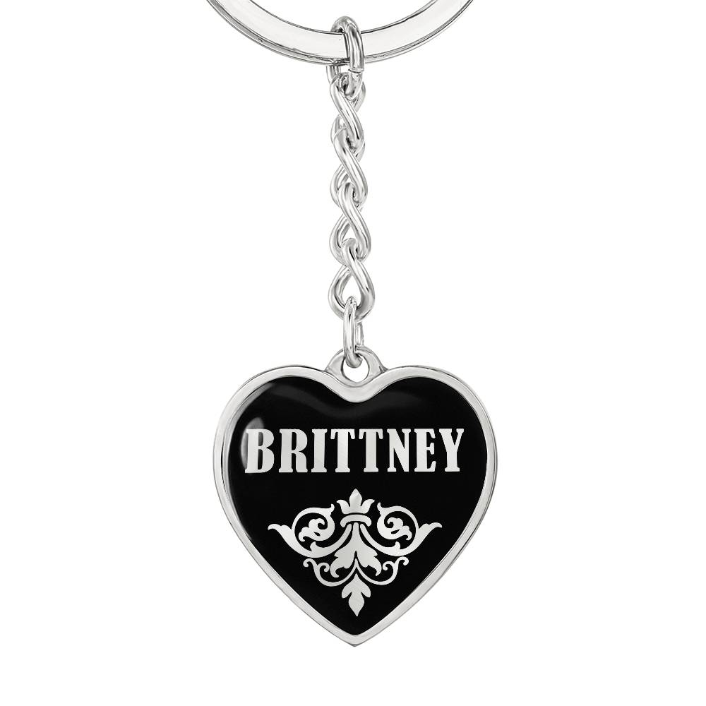 Brittney v02 - Heart Pendant Luxury Keychain
