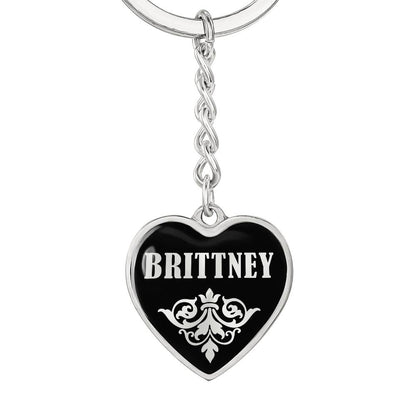 Brittney v02 - Heart Pendant Luxury Keychain