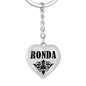 Ronda v01 - Heart Pendant Luxury Keychain