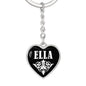 Ella v01w - Heart Pendant Luxury Keychain