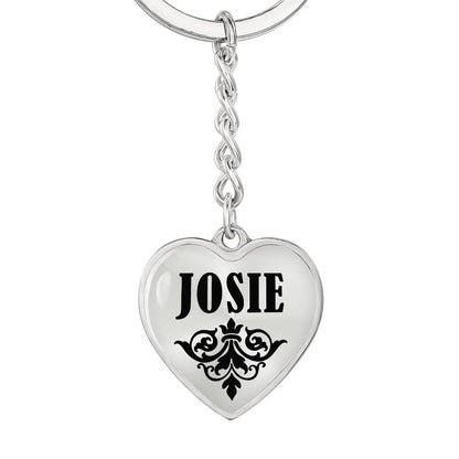 Josie v01 - Heart Pendant Luxury Keychain